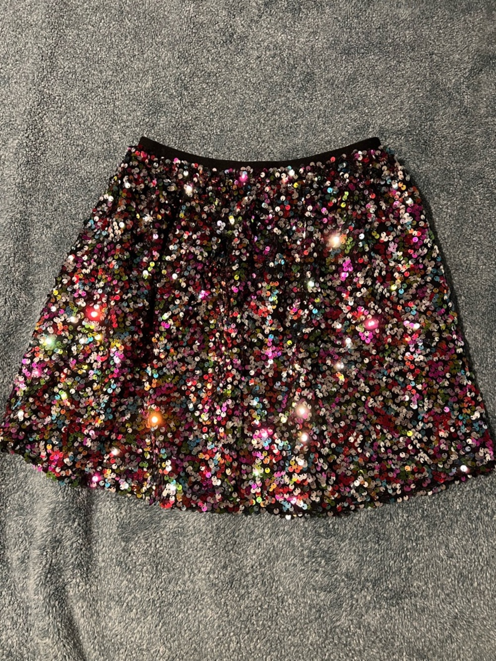 jumping beans Multicolor Sequin Skater Skirt - Black Base